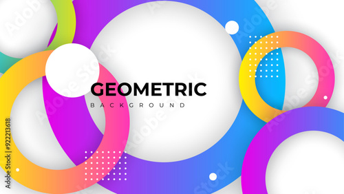 colorful geometric abstract background with circles