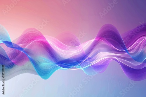 Music sound abstract waves banner background,generative ai