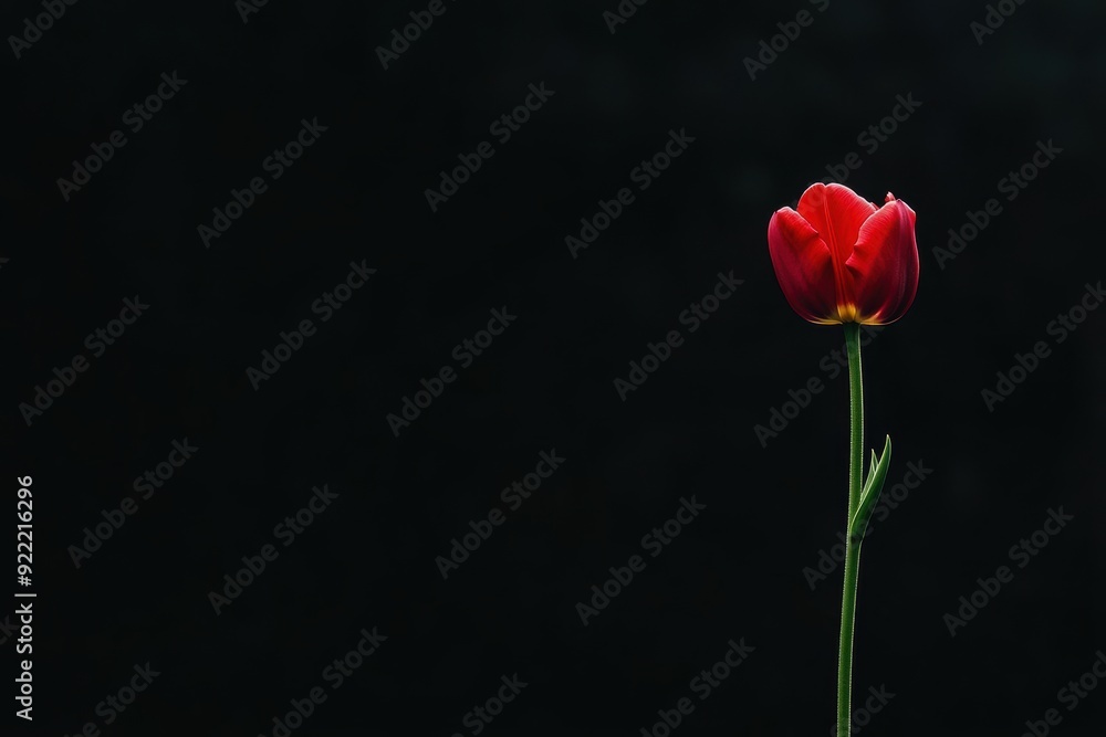 Elegant red tulip dark backdrop Elegant red tulip dark backdrop