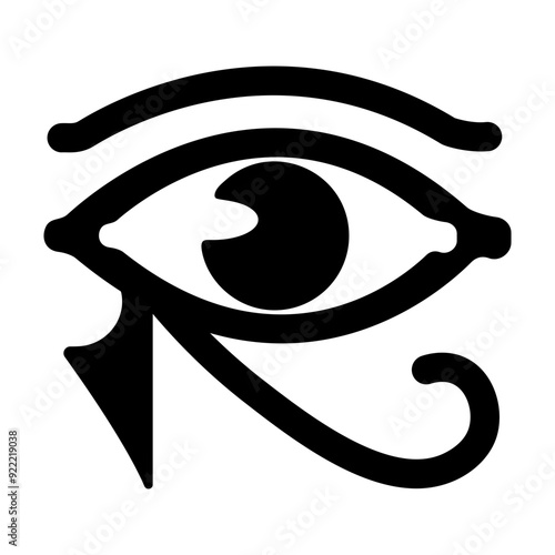 A glyph style icon of horus eye 