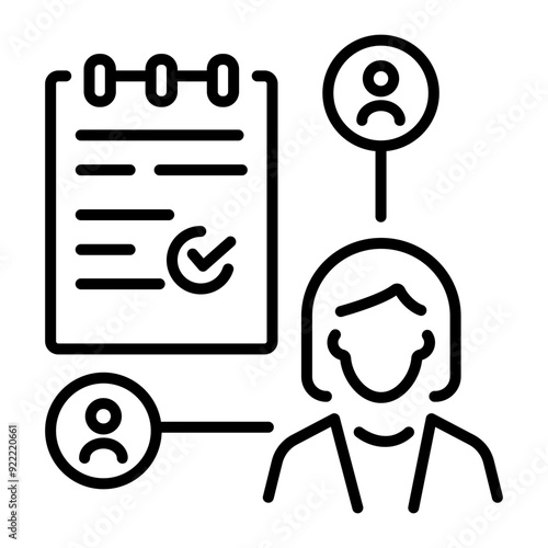 A line style icon of hr policies 