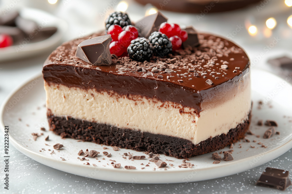 chocolate cake with berries chocolate cake with berries