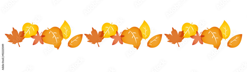 Obraz premium 落ち葉のライン