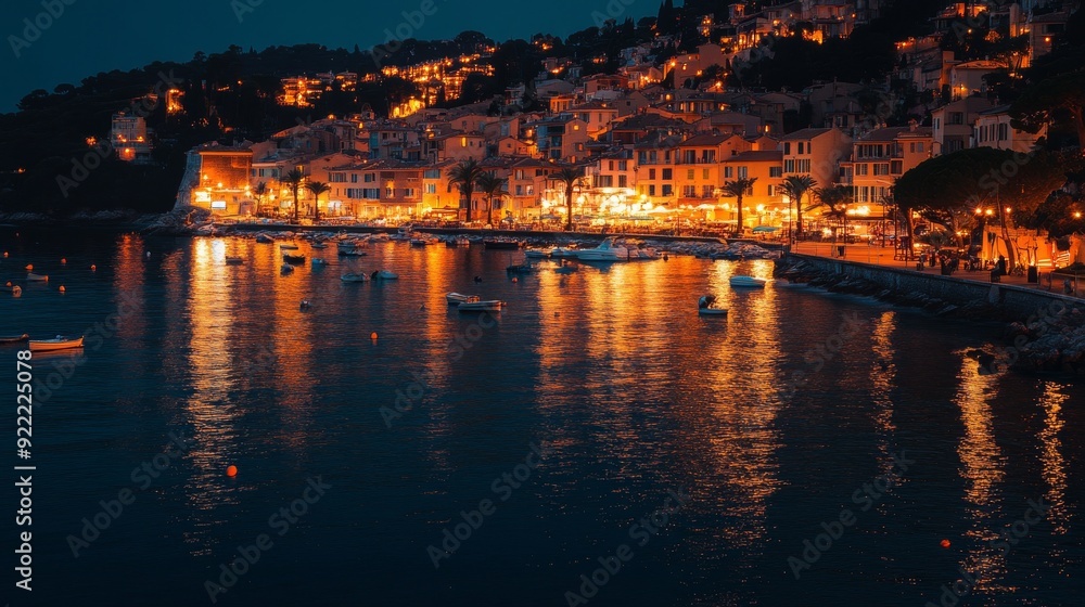 Fototapeta premium Villefranche sur Mer, France. Seaside town on the French Riviera (or CÃ´te d'Azur).