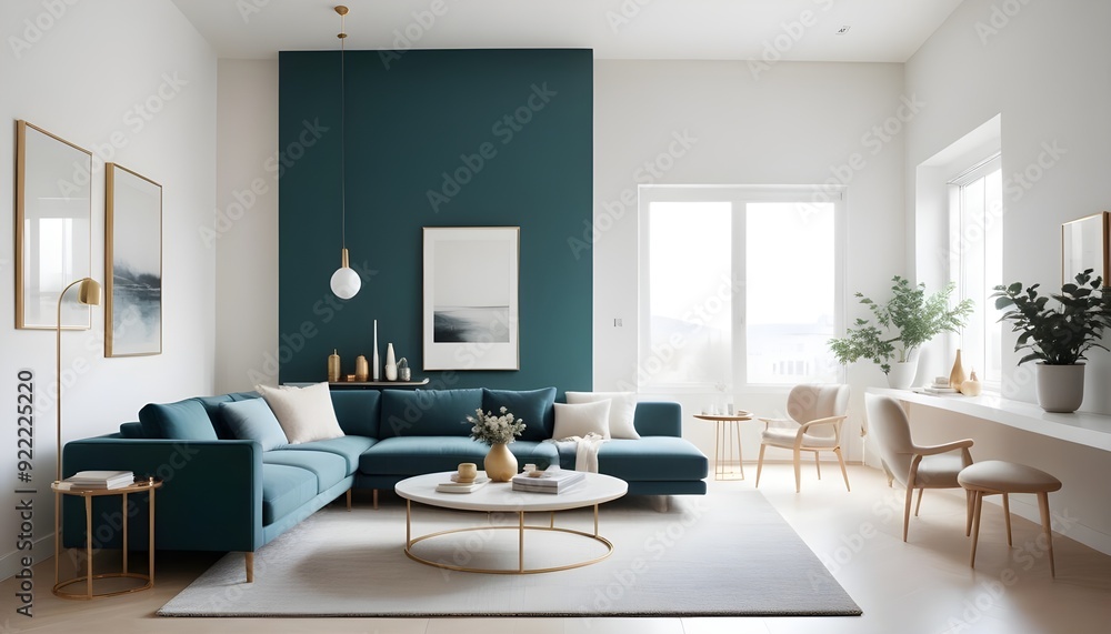 Photo interior modern design room 3d illustration Photo interior modern design room 3d illustration