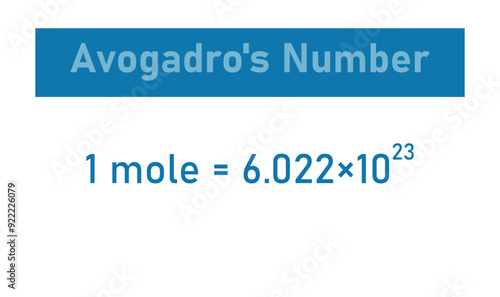 Avogadro's Number. Number of Particles in One Mole of Substance.