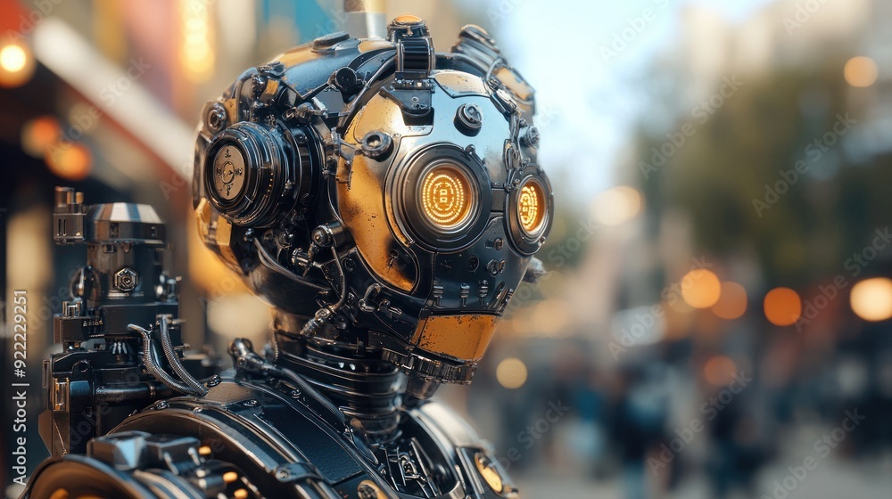 Futuristic Robot in the City Futuristic Robot in the City