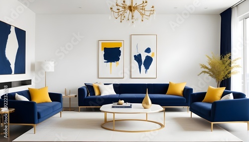 Photo interior modern design room 3d illustration