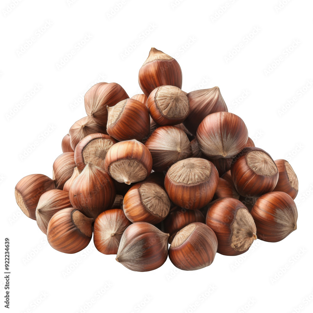 A Pile of Whole Hazelnut Shells Isolated on Transparent Background A Pile of Whole Hazelnut Shells Isolated on Transparent Background