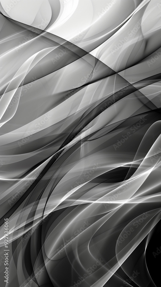 Fototapeta premium Abstract gray background with smooth lines on it.