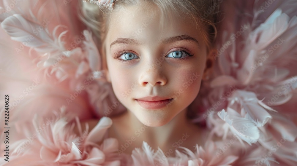 Cute girl on pink background Cute girl on pink background