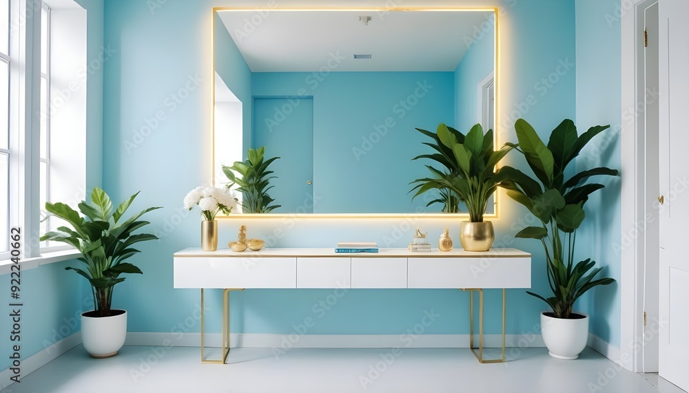 Photo interior modern design room 3d illustration Photo interior modern design room 3d illustration