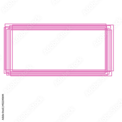 Rectangle line marking Illustration Doodle that can be use for social media, sticker, wallpaper, etc | | Marker rectangle with aesthetic pink color 