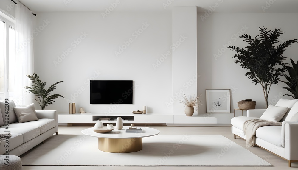 Photo interior modern design room 3d illustration Photo interior modern design room 3d illustration