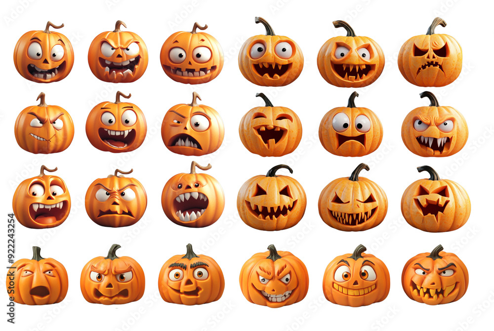 halloween pumpkin on white or transparent halloween pumpkin on white or transparent