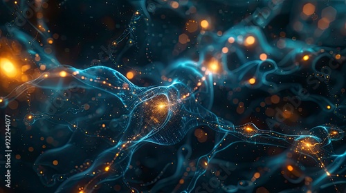 A visually striking abstract digital background featuring a network of interconnected quantum bits (qubits), representing the fundamental units of quantum computing.