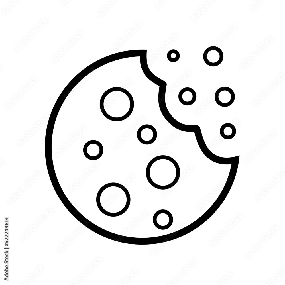 Cookie icon vector with simple design Cookie icon vector with simple design