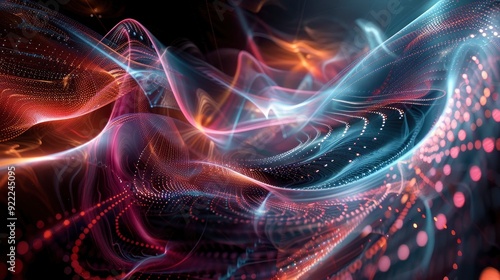 Wallpaper Mural A dynamic visualization of quantum superposition with multiple overlapping states, illustrating a key concept in quantum mechanics and computing. Torontodigital.ca