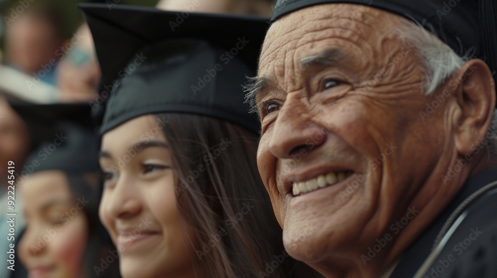 Fototapeta premium college graduate and child