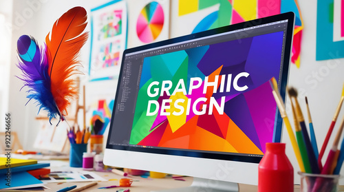 Creative Services  Creative Design Services laptop desktop colourful design splash Graphic Designing
