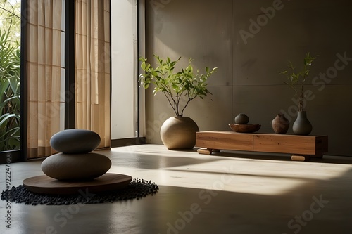 Zen Oasis: To create a tranquil haven, combine natural materials, simple furnishings, and a calming color scheme.