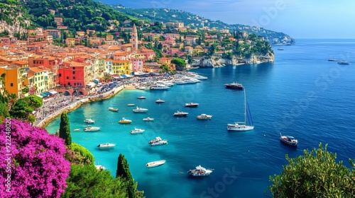 Villefranche sur Mer between Nice and Monaco on the French Riviera, Cote d Azur, France