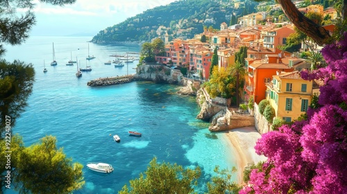 Villefranche sur Mer between Nice and Monaco on the French Riviera, Cote d Azur, France photo