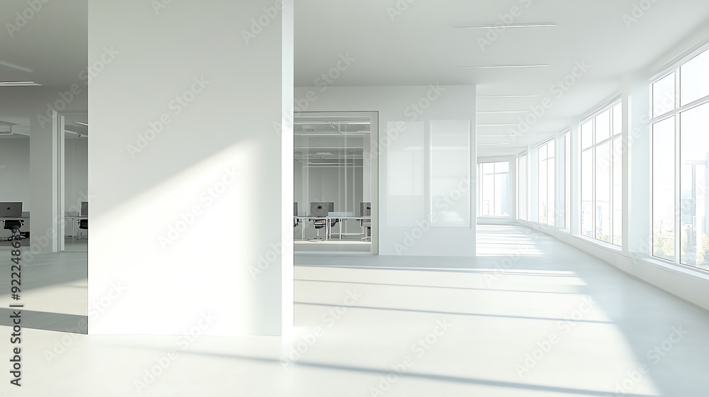 Minimalist Modern Office Interior. Minimalist Modern Office Interior.