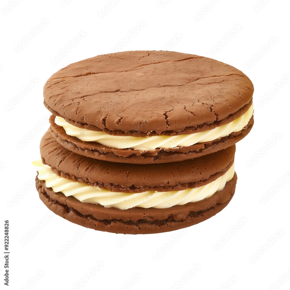 Tasty sandwich cookies isolated on transparent background Tasty sandwich cookies isolated on transparent background