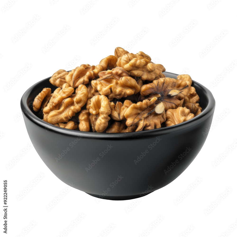 A Bowl Filled with Shelled Walnuts A Bowl Filled with Shelled Walnuts