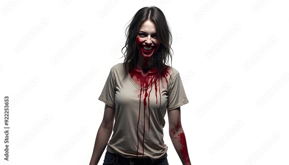 zombie girl on white background zombie girl on white background