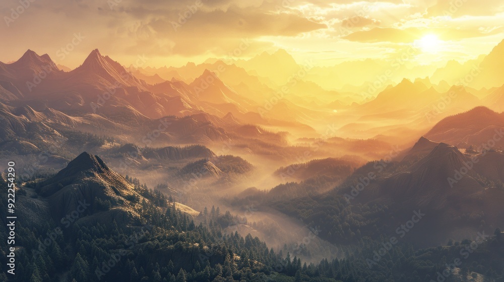 sunrise over the mountains