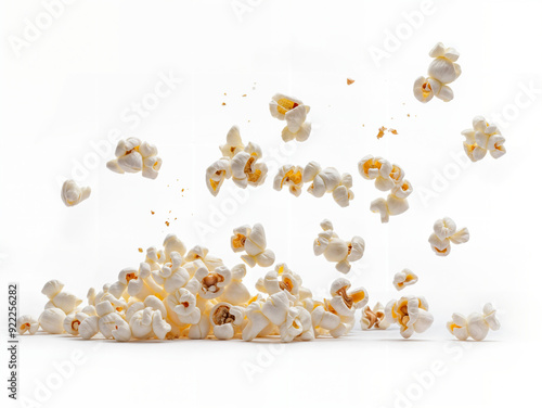 Flying Popcorn Kernels in Mid-Air
