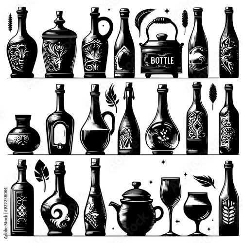 set of magic bottles