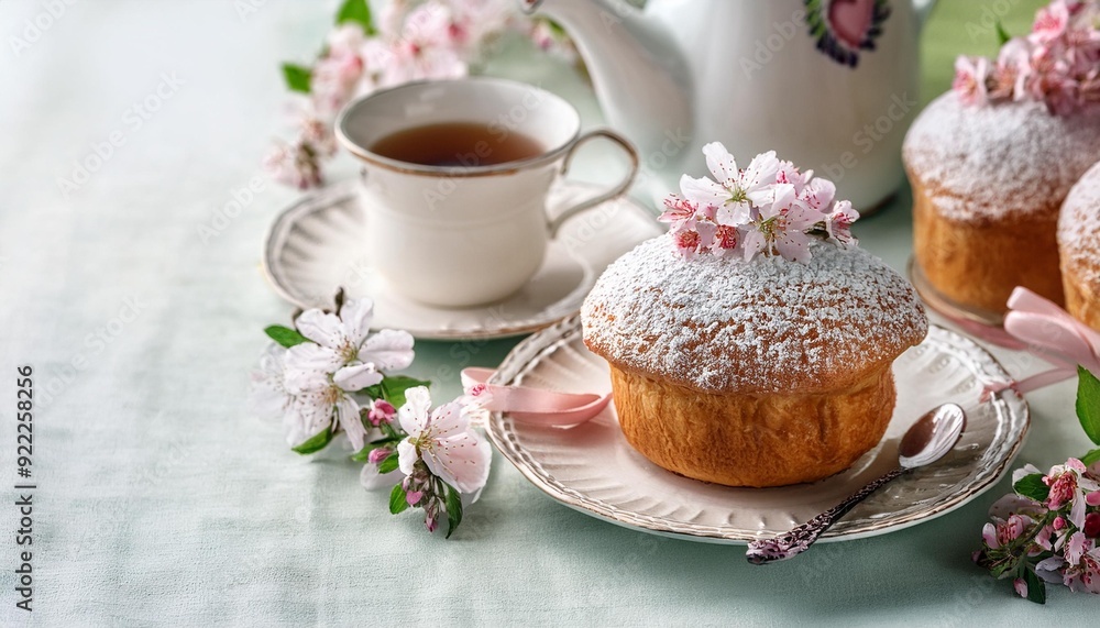 Spring themed accessories with sugary pastry Spring themed accessories with sugary pastry