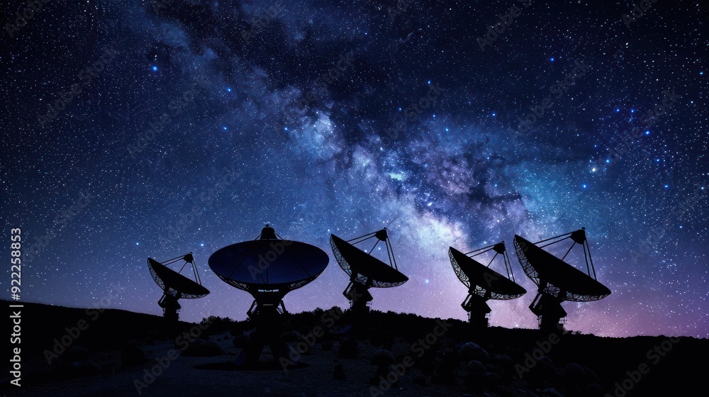 Milky Way Above Satellite Dishes Milky Way Above Satellite Dishes