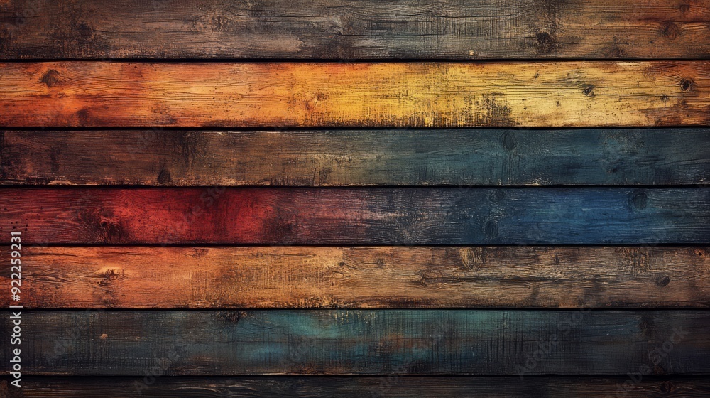 Colorful Rustic Wooden Texture Background Colorful Rustic Wooden Texture Background