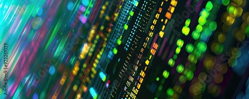 Wallpaper Mural Vibrant digital abstract background featuring colorful light patterns and data streams for creative projects and designs. Torontodigital.ca