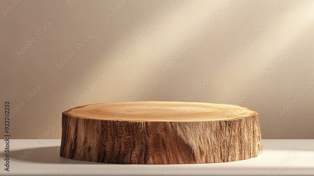 A large log is sitting on a table A large log is sitting on a table