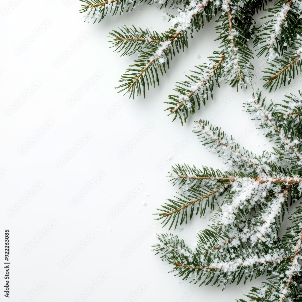 A white background with a row of evergreen trees covered in snow A white background with a row of evergreen trees covered in snow