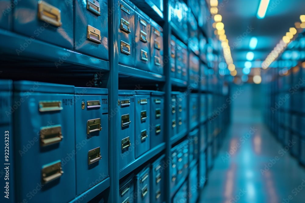 Mail archive boxes background Mail archive boxes background