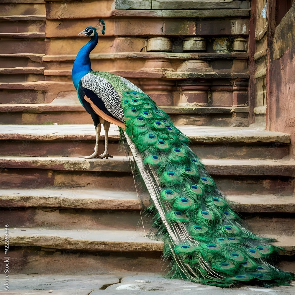 Obraz premium peacock in front of a background