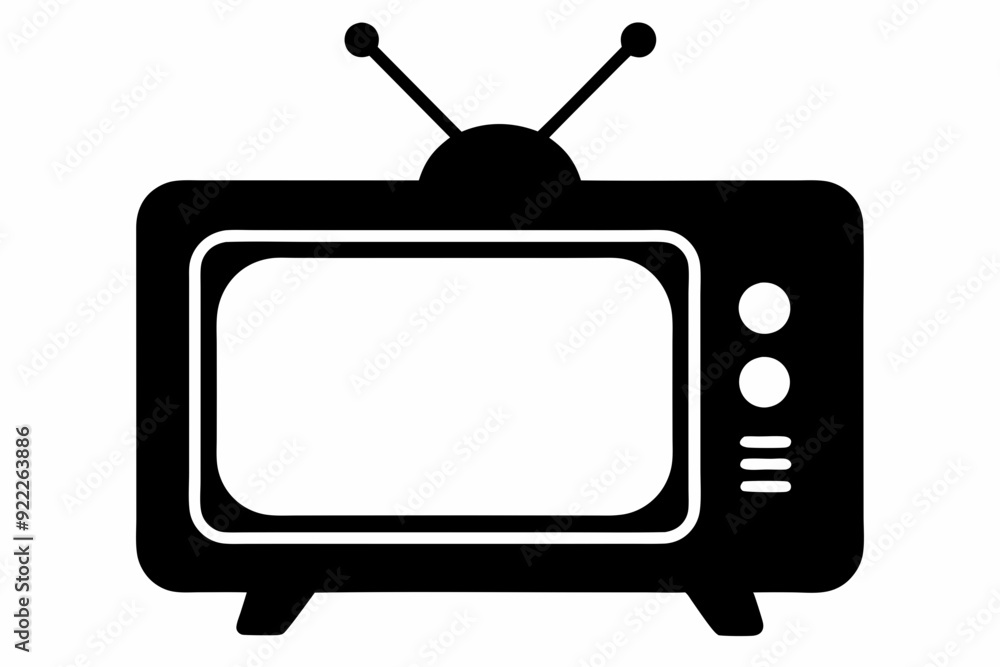 television silhouette vector, tv icon symbol television silhouette vector, tv icon symbol