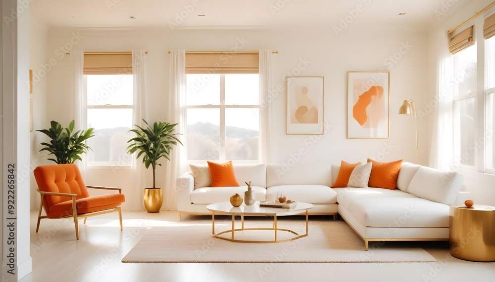 Fototapeta premium Photo interior modern design room 3d illustration