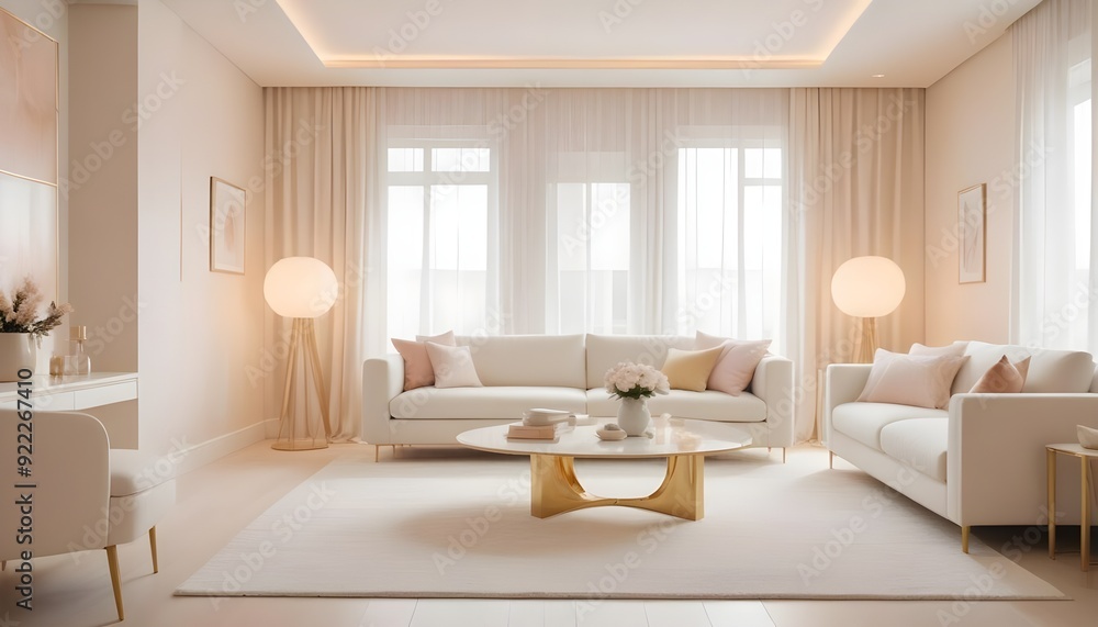 Photo interior modern design room 3d illustration Photo interior modern design room 3d illustration