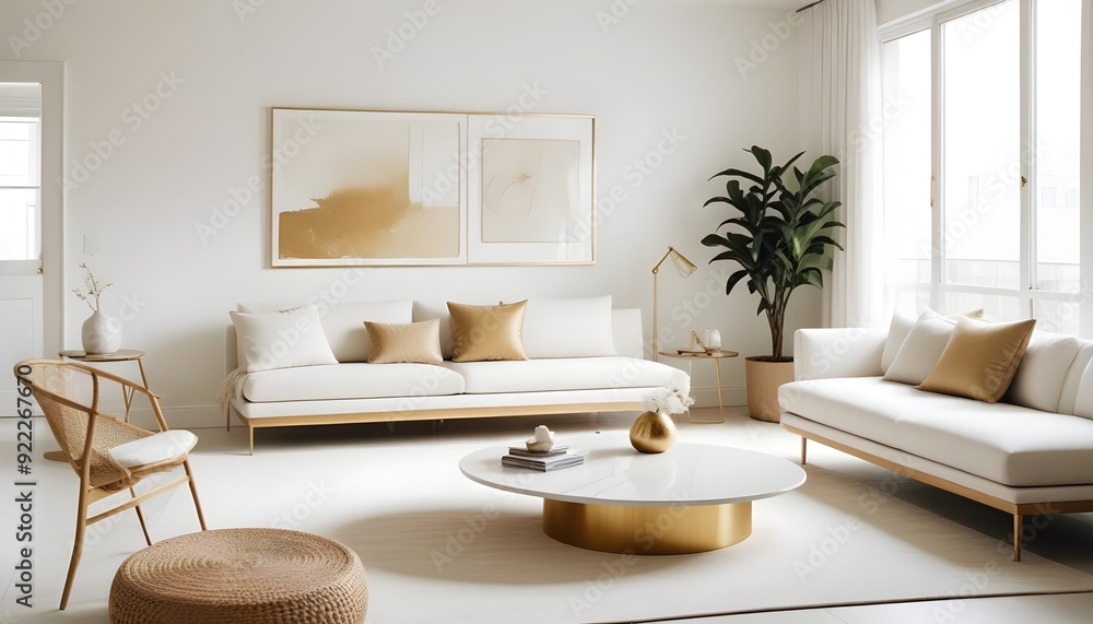 Photo interior modern design room 3d illustration Photo interior modern design room 3d illustration