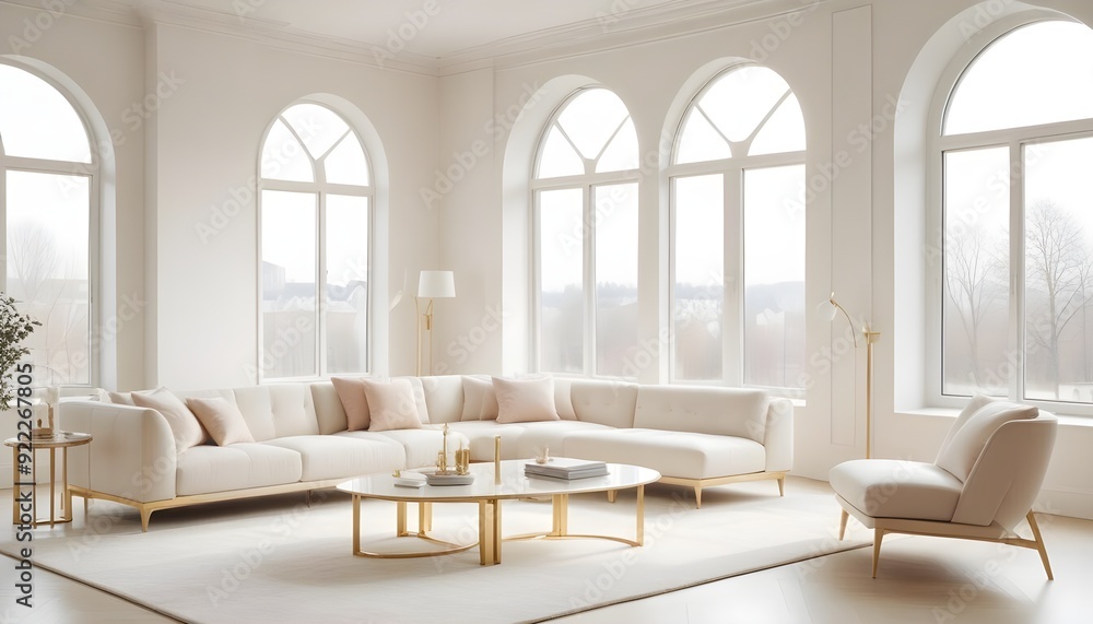 Fototapeta premium Photo interior modern design room 3d illustration