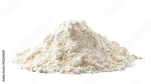 Isolated Pile of White Flour, No Background, Transparent Context