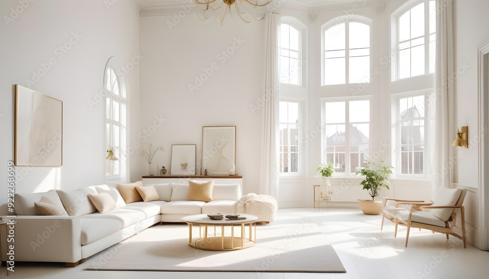 Photo interior modern design room 3d illustration Photo interior modern design room 3d illustration