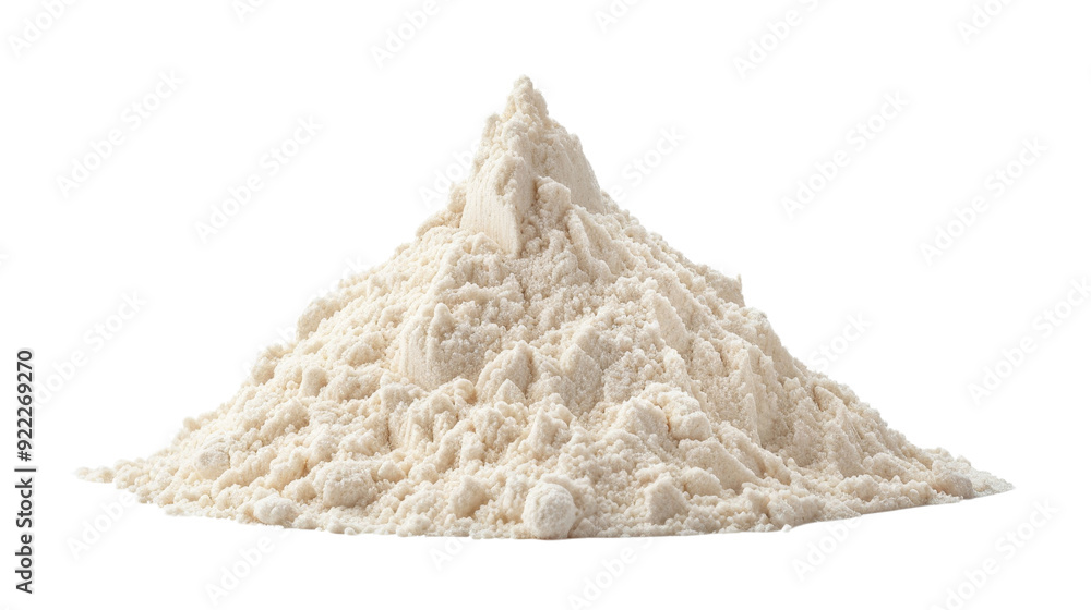 Isolated Flour Pile Shaped Like a Mountain, Without Background. Isolated Flour Pile Shaped Like a Mountain, Without Background.
